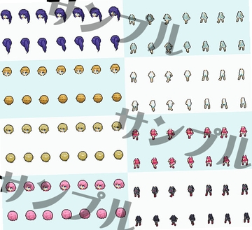 【ドット絵】クォータービュー向けキャラチップ [十日市]