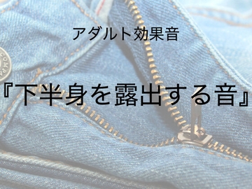 [アダルト効果音素材]下半身を露出する音[著作権フリー] [大人の音素材]