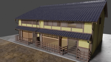 3DCG 京町家 [ペンとサイコロ]