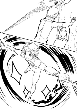 一次創作漫画の線画だけデータ [甘いひと時]