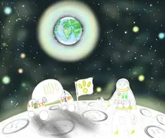 月面探査イラスト 1枚のみ
