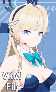 【VRM 同人作品】バニーガール トキ(ブルアカ) [Type X]