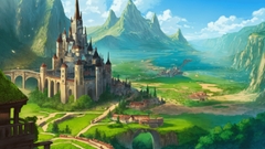 ファンタジーシリーズ第2弾!城と森!AI生成された背景画像126枚! [櫻吹神社科技製圖部]