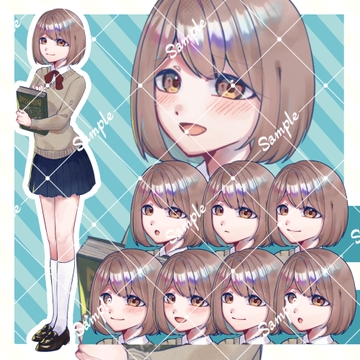 【商用OK】本好きの制服女の子 [うさぎとカメの素材処]