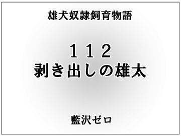 小説112「剥き出しの雄太」 [frontierkiss]