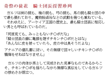 奇祭の徒花 騎士団長淫習珍列 [金目堂]