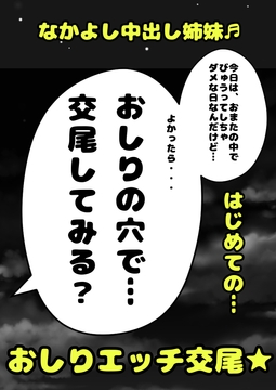 ◆なかよし姉妹◆ふたなり妹ちゃんは、今日もお姉ちゃん?交尾させてぇ〜?おまたの中でびゅうってさせてぇ?ダメ…でもよかったら…今日はおしりの穴でしてみる?物語♬ [moyamoyashiyouzu2]