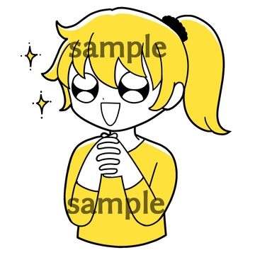 目をキラキラ輝かせる女性 [ココのアトリエ]