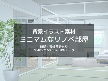 ミニマムなリノベ部屋 [もぐもぐ背景素材]