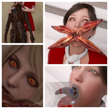 寄生ハザード4R:アシュリーとスチュワーデス (私) プラカ寄生虫に餌を与えることを強○される【マイノリティアート・ゴ支援アリガトウゴザイマス】 [ADS3D]