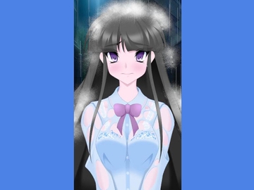 【スマホアプリ版】雨の中、たたずむ女の子 [乳揺れ愛好会]