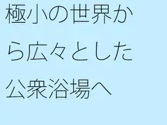 極小の世界から広々とした公衆浴場へ