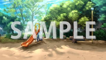 【背景素材】公園1【時間差分3点】 [株式会社muku.]