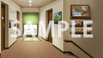 【背景素材】現代家屋の廊下2【時間差分4点】 [株式会社muku.]