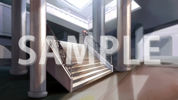 【背景素材】お城の階段【時間差分3点】 [株式会社muku.]