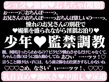 閉ざされた甘い夏―少年は憧れのお兄さんに監禁調教される― [hyakuokuibara]