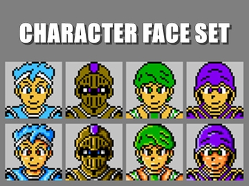 CHARACTER FACE SET [Indie8bit]
