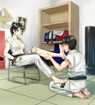 Mari Senpai Ashi Ura Massage English Version [空手ラブストーリー]