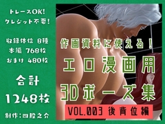作画資料に使える!エロ漫画用3Dポーズ集 Vol.003 【 後背位編 】 作成イメージ : 〜異世界転移した社畜OLと隠れ鬼畜なイケメン筋肉王子〜 [四股之介ラボラトリ]