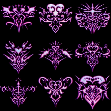 『淫紋風トライバルアート透過PNG素材』 [マサカストーム]