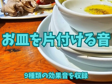 【効果音】お皿を片付ける音【フリー素材】 [暮らしの音素材]