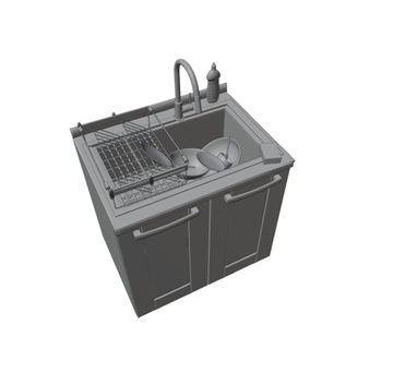 【3d素材モデル】流し台 [3dcg]