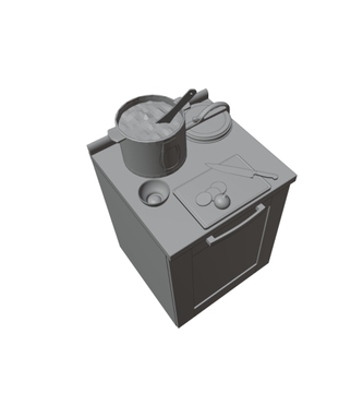 【3d素材モデル】キッチン(3)炊飯器 [3dcg]