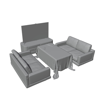 【3d素材モデル】リビングルーム [3dcg]