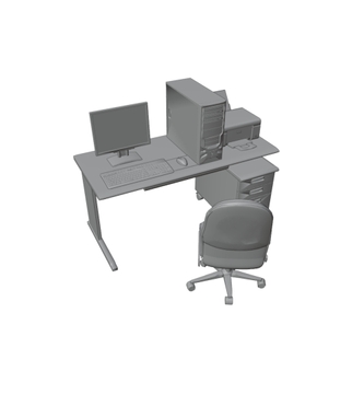 【3d素材モデル】デスクトップパソコン [3dcg]