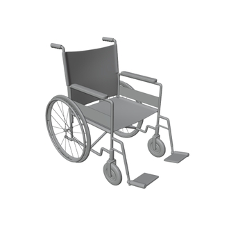 【3d素材モデル】車イス [3dcg]