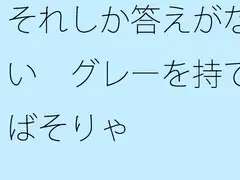 それしか答えがない グレーを持てばそりゃ