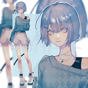 【立ち絵素材】Blue [瞬々]