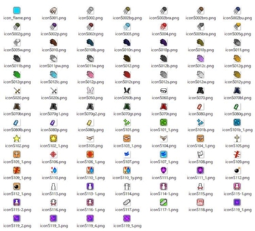 状態異常・装備アイコン25種セット [あすのかぜ]