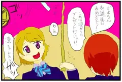 ラ○ライブ!2コマ漫画「小○花陽さんお誕生日おめでとうございます!!」