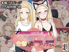 あられもないコスプレ姿で娘の彼氏のちんぽを受け入れて堕ちる金髪人妻のアリサさん