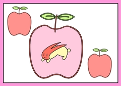 リンゴフレームとりんごうさぎ [nanaraiTRY]