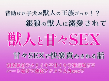 昔助けた子犬が獣人の王族だった!? 銀狼の獣人に溺愛されて、甘々SEXで快楽責めされる話 [pyt]