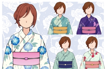 浴衣の柄カラー版16種 [みずの ゆめ屋]