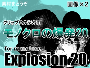 素材をどうぞ『モノクロの爆発20』 [素材をどうぞ]