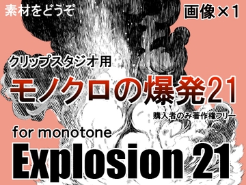 素材をどうぞ『モノクロの爆発21』 [素材をどうぞ]