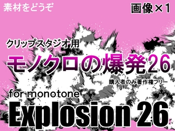 素材をどうぞ『モノクロの爆発26』 [素材をどうぞ]