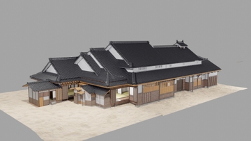 3DCG 旧杉山家住宅(重文・大阪) [ペンとサイコロ]