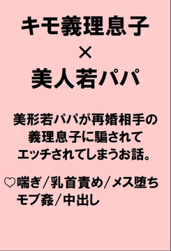 キモ息子が母親の再婚相手である美人若義理パパを騙して乳首いじったあげくちんぽハメちゃうお話 [桃箱]