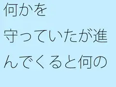何かを守っていたが 進んでくると何のことかさっぱり分からなくなった