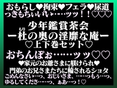 少年鑑賞茶会―杜(もり)の奥の淫靡な庵―【上下巻セット】 [百億いばら]