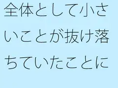 全体として小さいことが抜け落ちていたことに気付いた朝