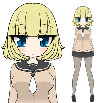 立ち絵素材ポップJカーディガン [コーヒー屋のKING]