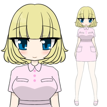 立ち絵素材ポップJナース [コーヒー屋のKING]