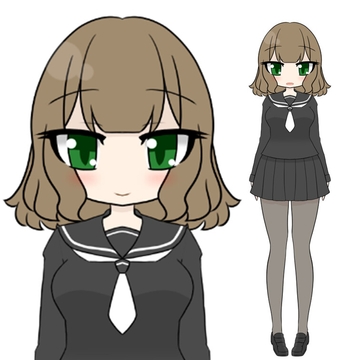 立ち絵素材ポップHセーラー冬 [コーヒー屋のKING]