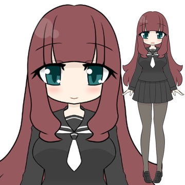 立ち絵素材ポップIセーラー冬 [コーヒー屋のKING]